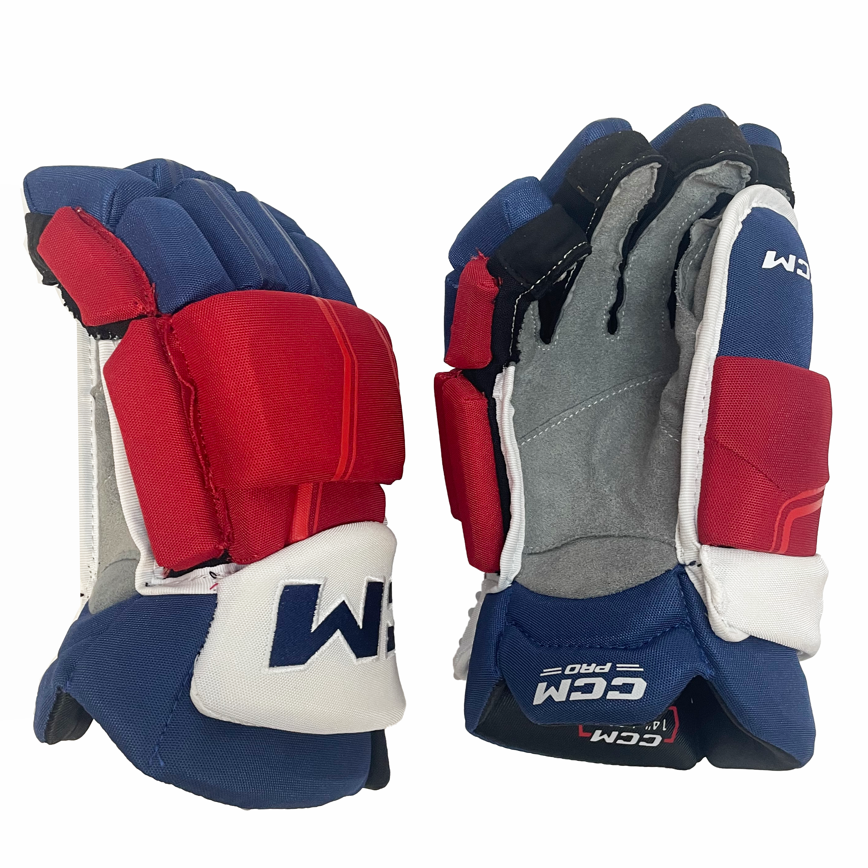 CCM HGQLPP - NHL Pro Stock Glove - Benoit-Olivier Groulx (Blue/Red/White)
